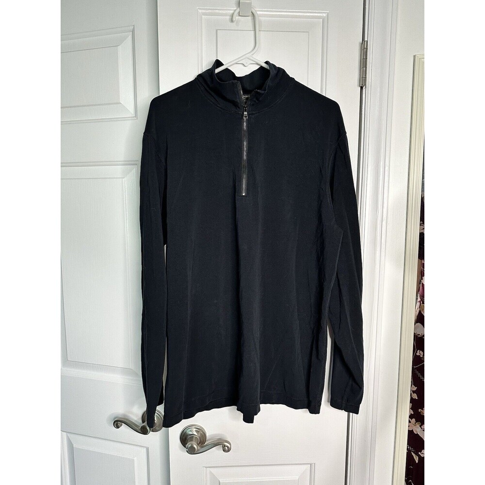 Banana Republic Men’s Black Quarter Zip Long Sleeve Top